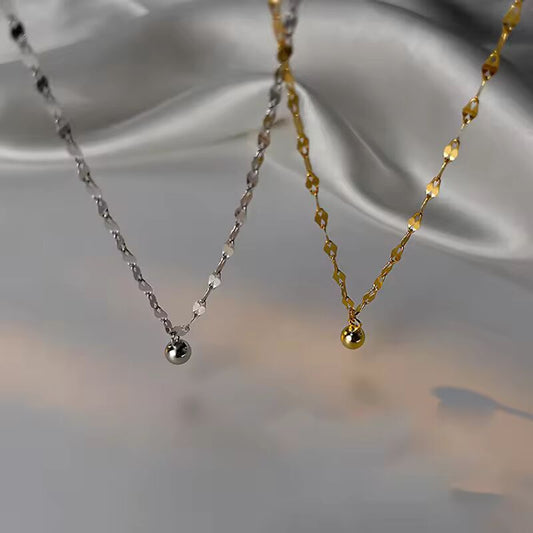 Minimalism Silver Color Beads Anklet for Women Summer Beach Simple Flat Chain Bracelet Barefoot Anklet Jewelry Daily Wear